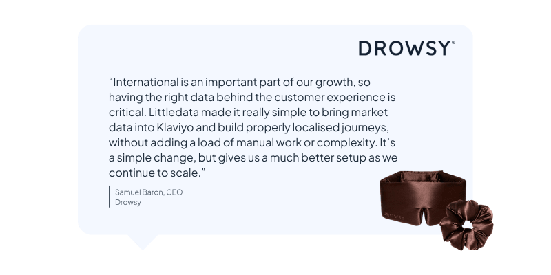 How Drowsy Uses Littledata to Scale Klaviyo Personalisation Across International Markets