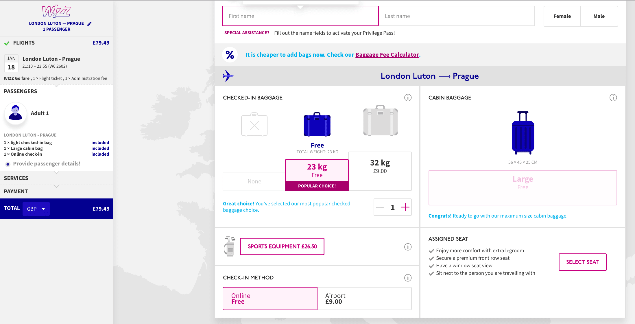 Checkout steps for non-ecommerce websites