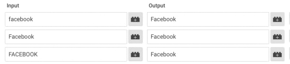 capitalisations in lookup table variable