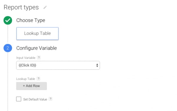 event tracking with lookup tables in google tag manager