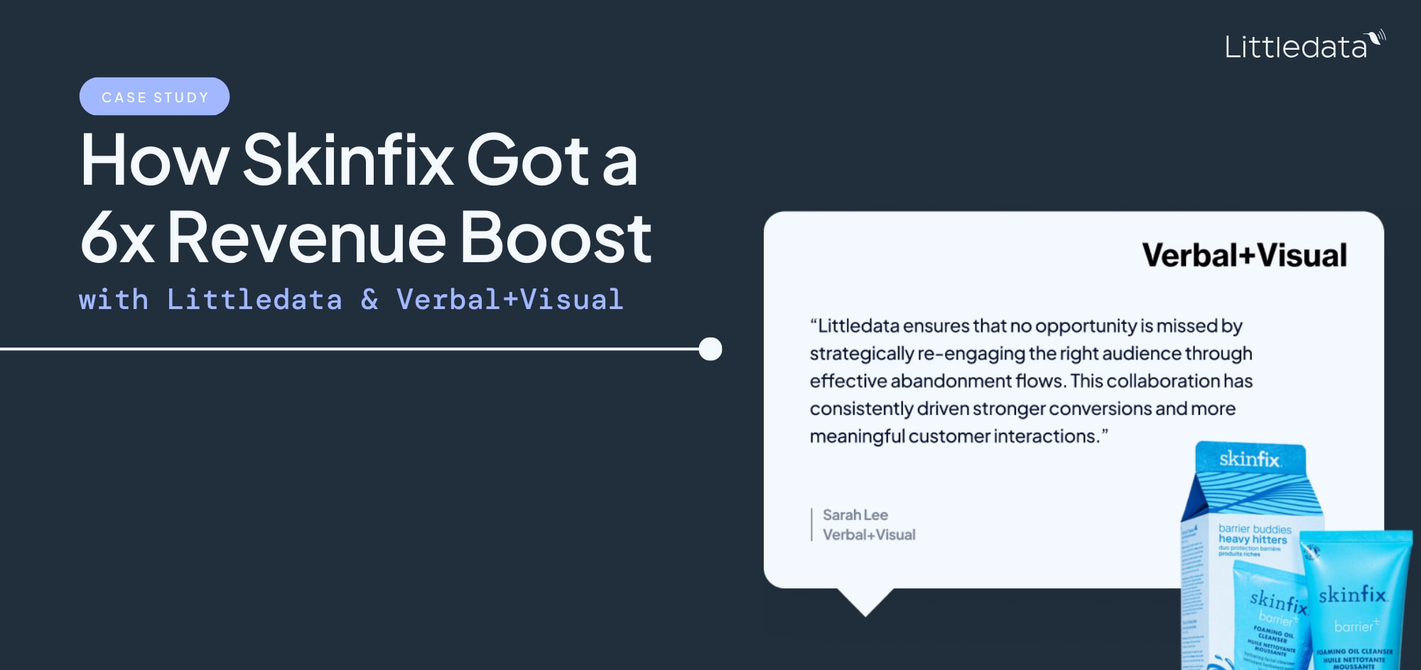 How Skinfix Achieved a 6x Revenue Boost with Littledata and Verbal+Visual