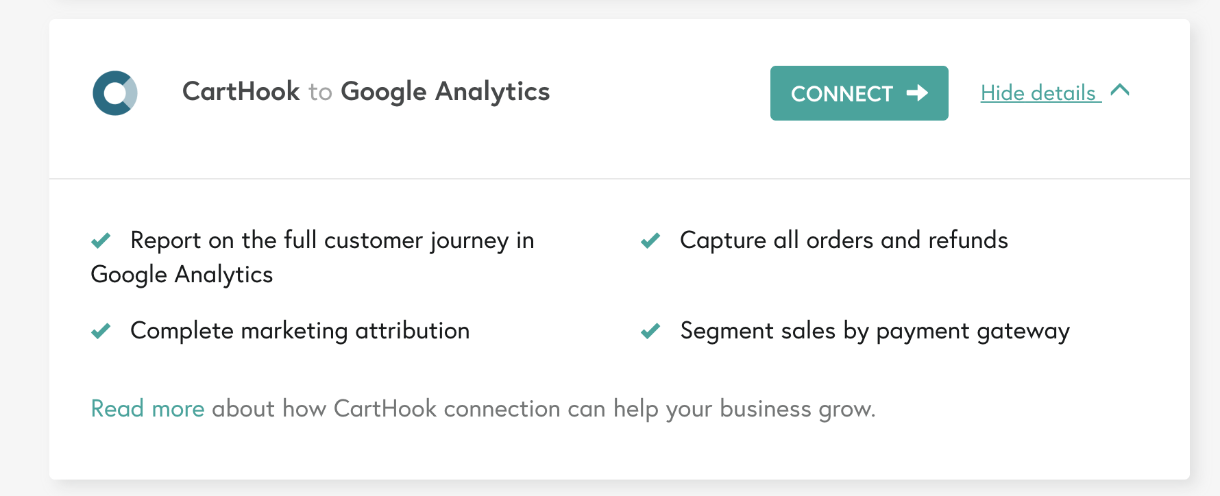 littledata google analytics shopify carthook integration