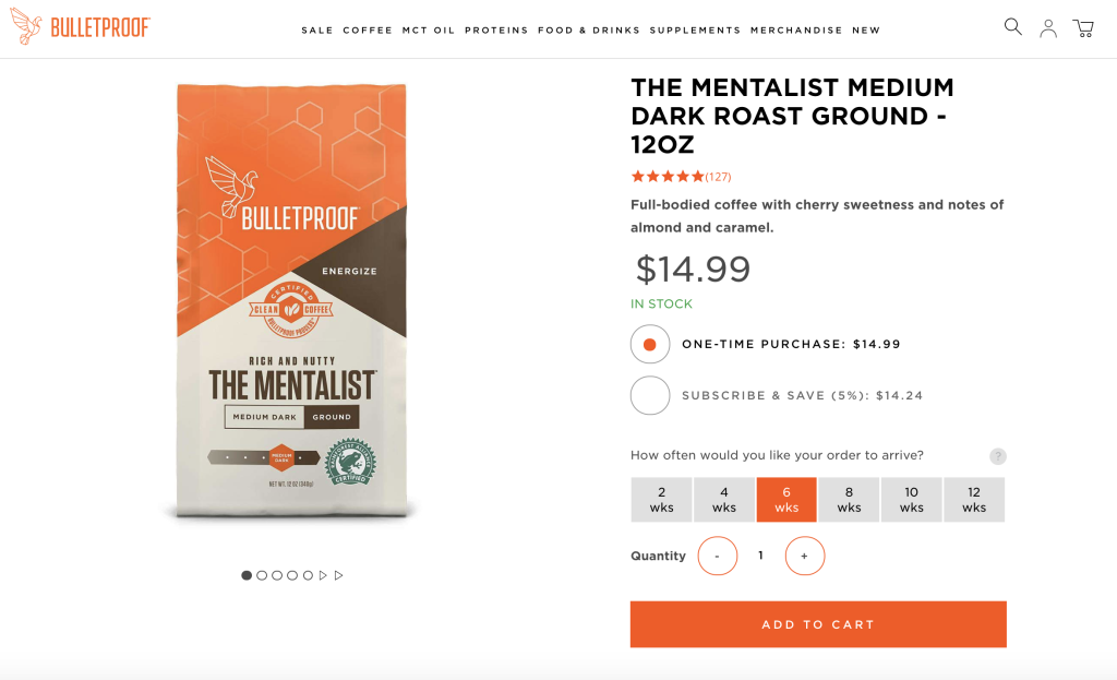 Bulletproof Mentalist Medium Dark Roast Ground Coffee -12oz : Target