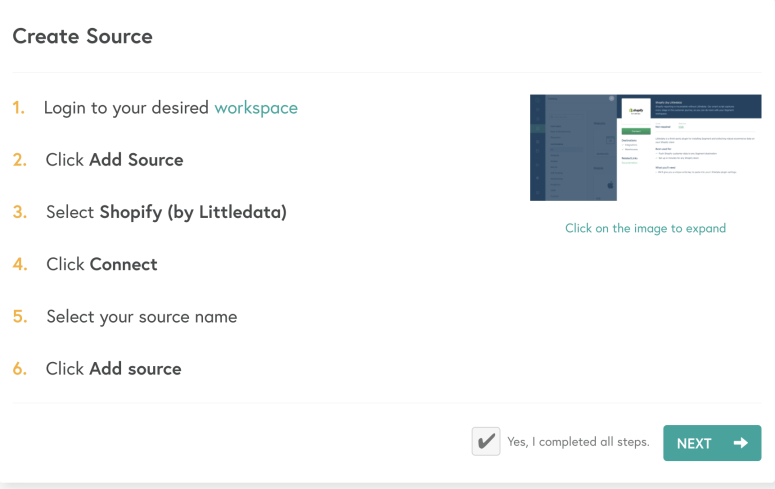 Create a Shopify source for Segment