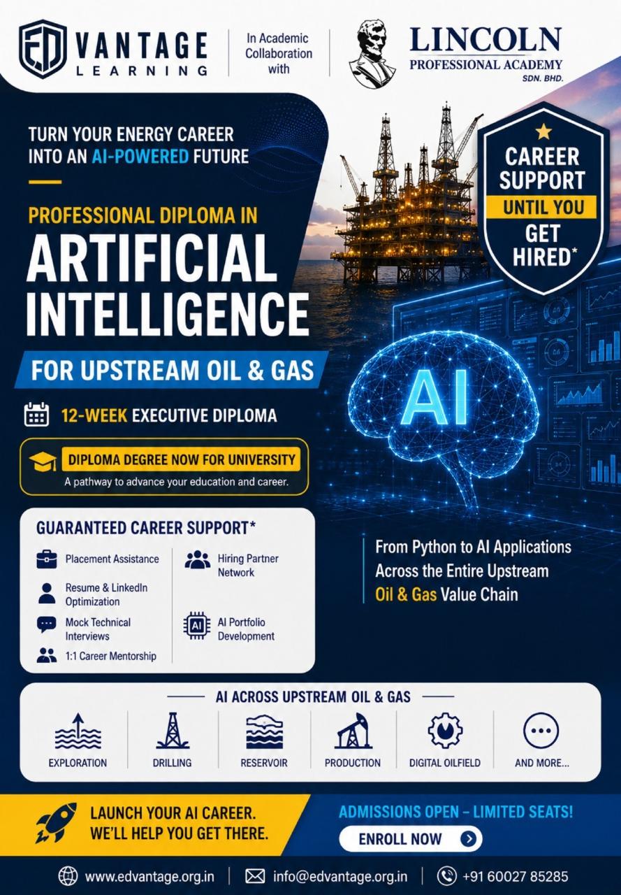 Professional Diploma in Artificial Intelligence for Upstream Oil & Gas