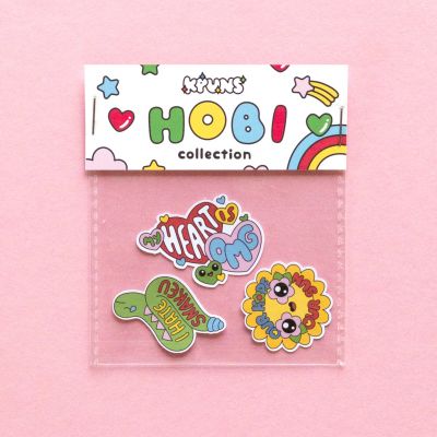 Pack of mini sticker J-Hope themed. Pack includes Our Hope Our Sun sticker, My Heart is OMG sticker and I Hate Snakeu sticker.