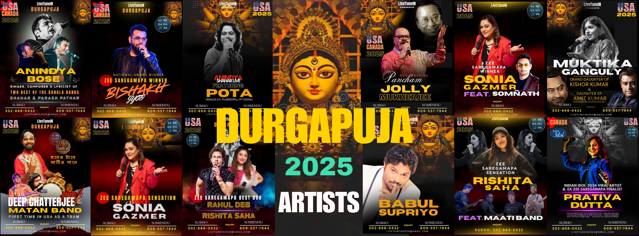 LiveTuneIN's Durga Puja Artists 