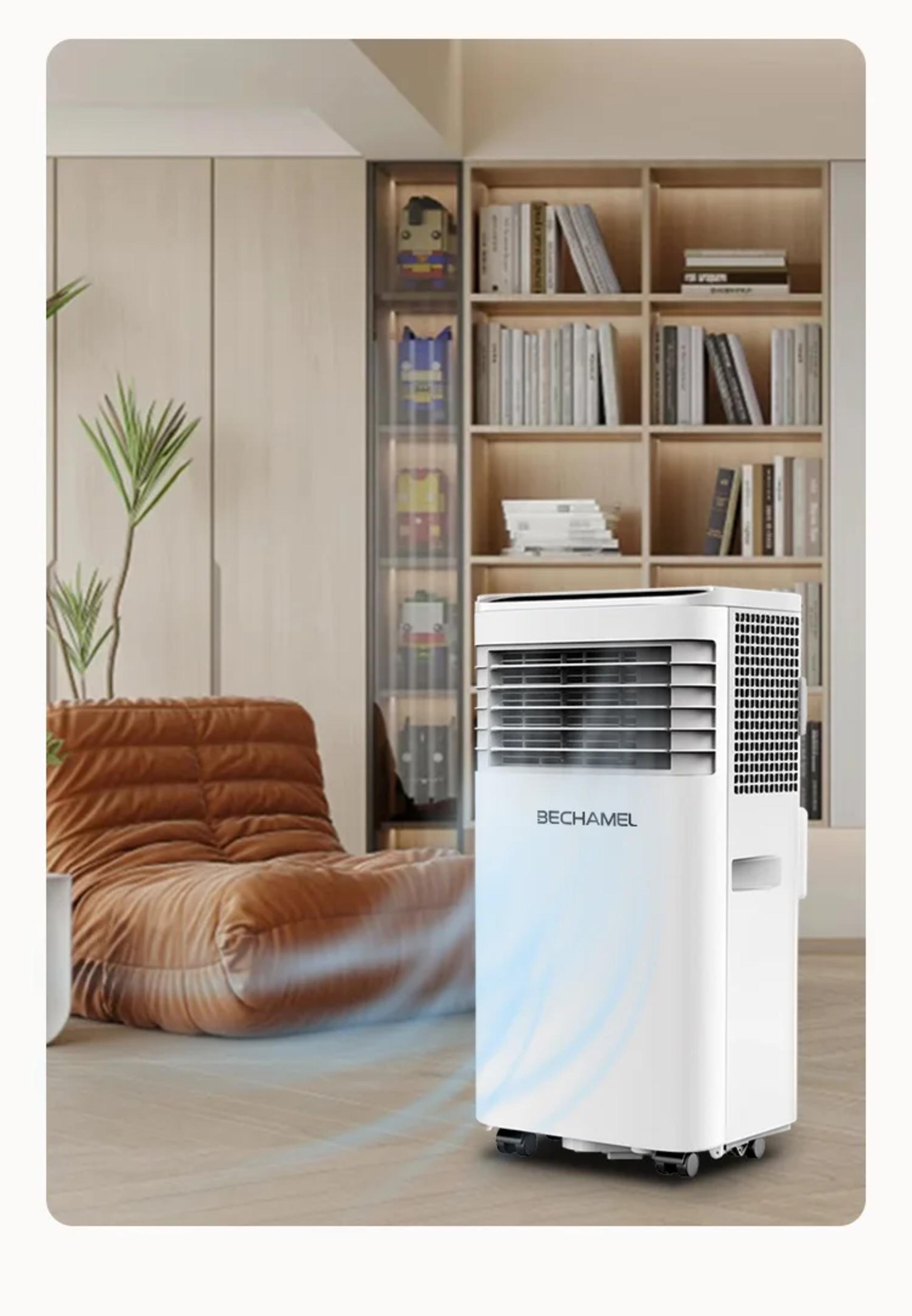 BECHAMEL Extra Large Electric Mobile Air Conditioner Compressor Cooling for Bedroom Living Room Rental Dehumidifier Dual-Use No alternate