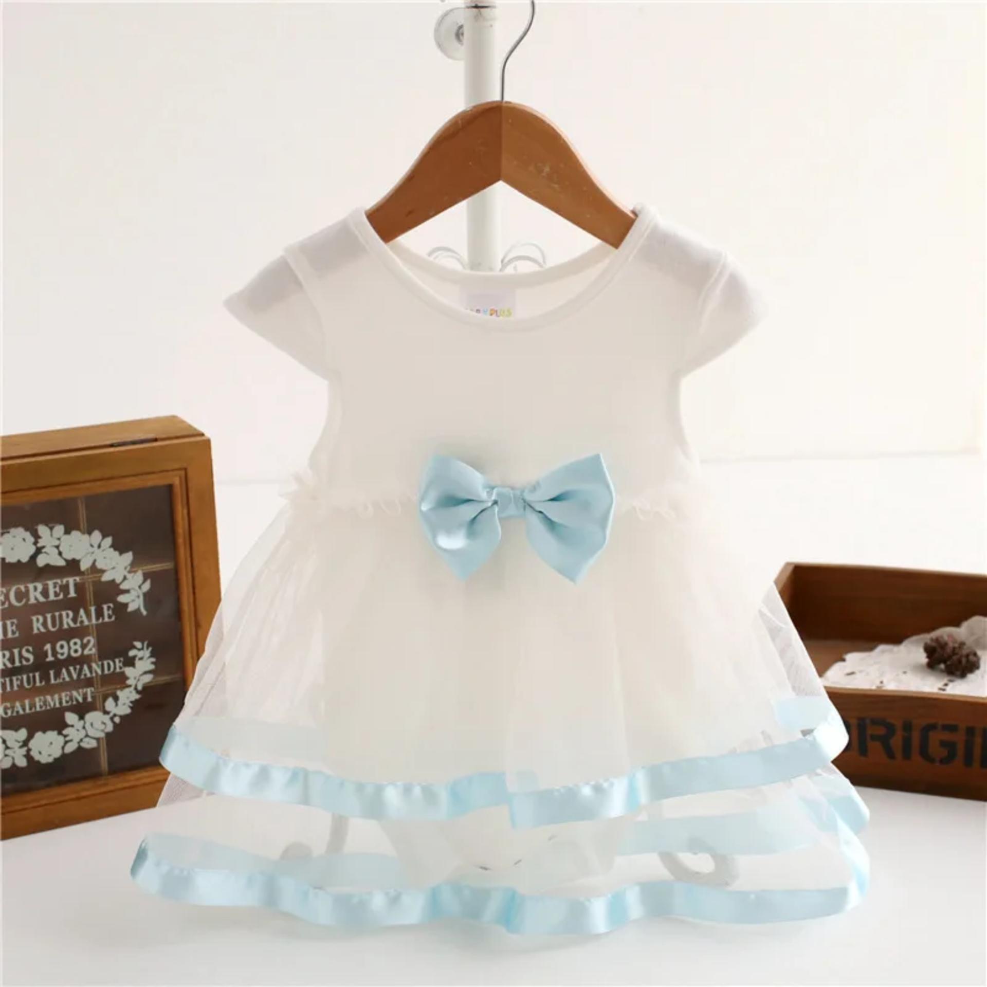 Baby Dresses For Girls Cotton Summer Sleeveless Pink White Toddler Dress With Bodysuits Fashion Baby Clothes Jumpsuit 18-24M view 3