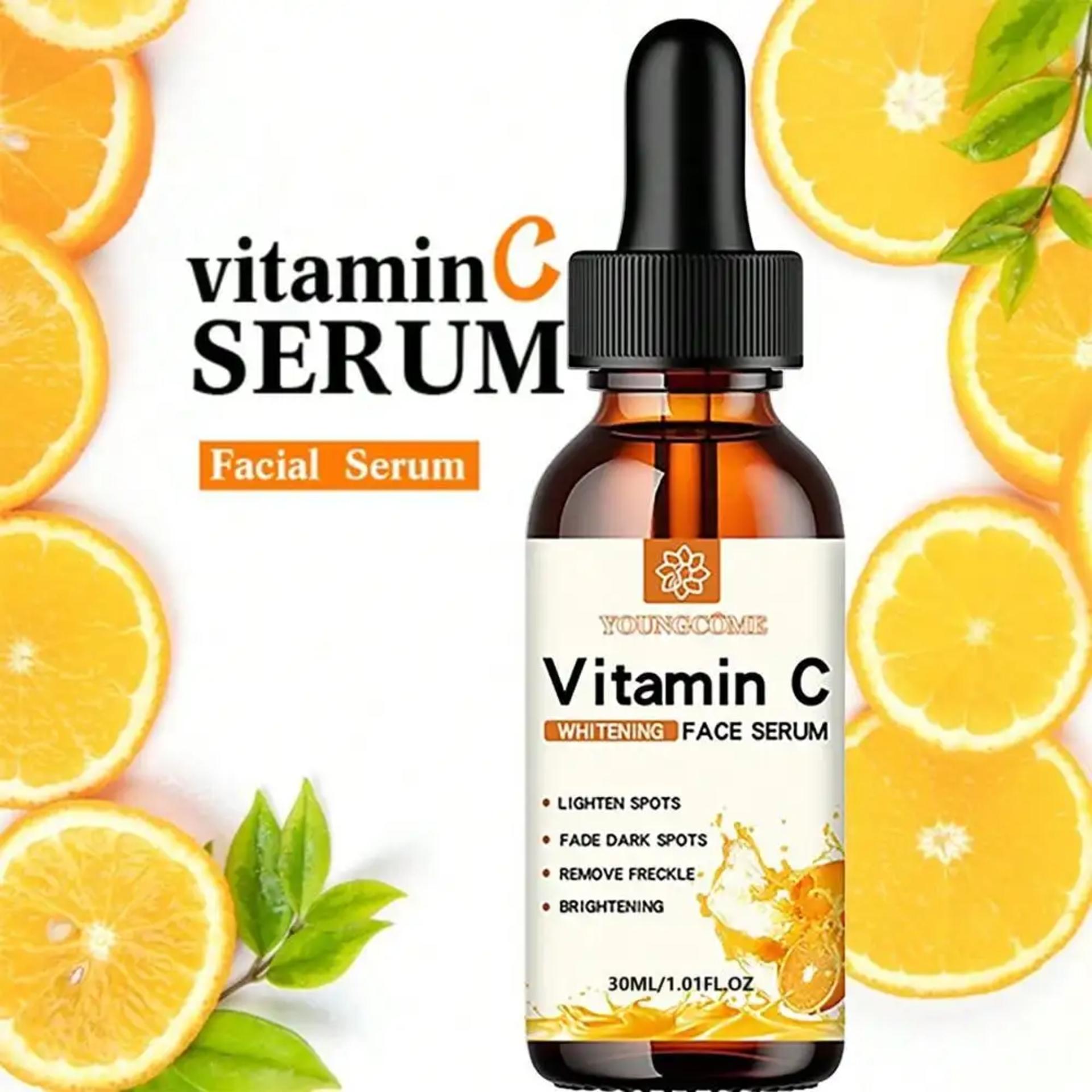 Vitamin C Facial Essence Contains Hyaluronic Acid Dark Spot Remover Moisturizing Repair Anti-aging Essence Facial Skin Care 30ml alternate