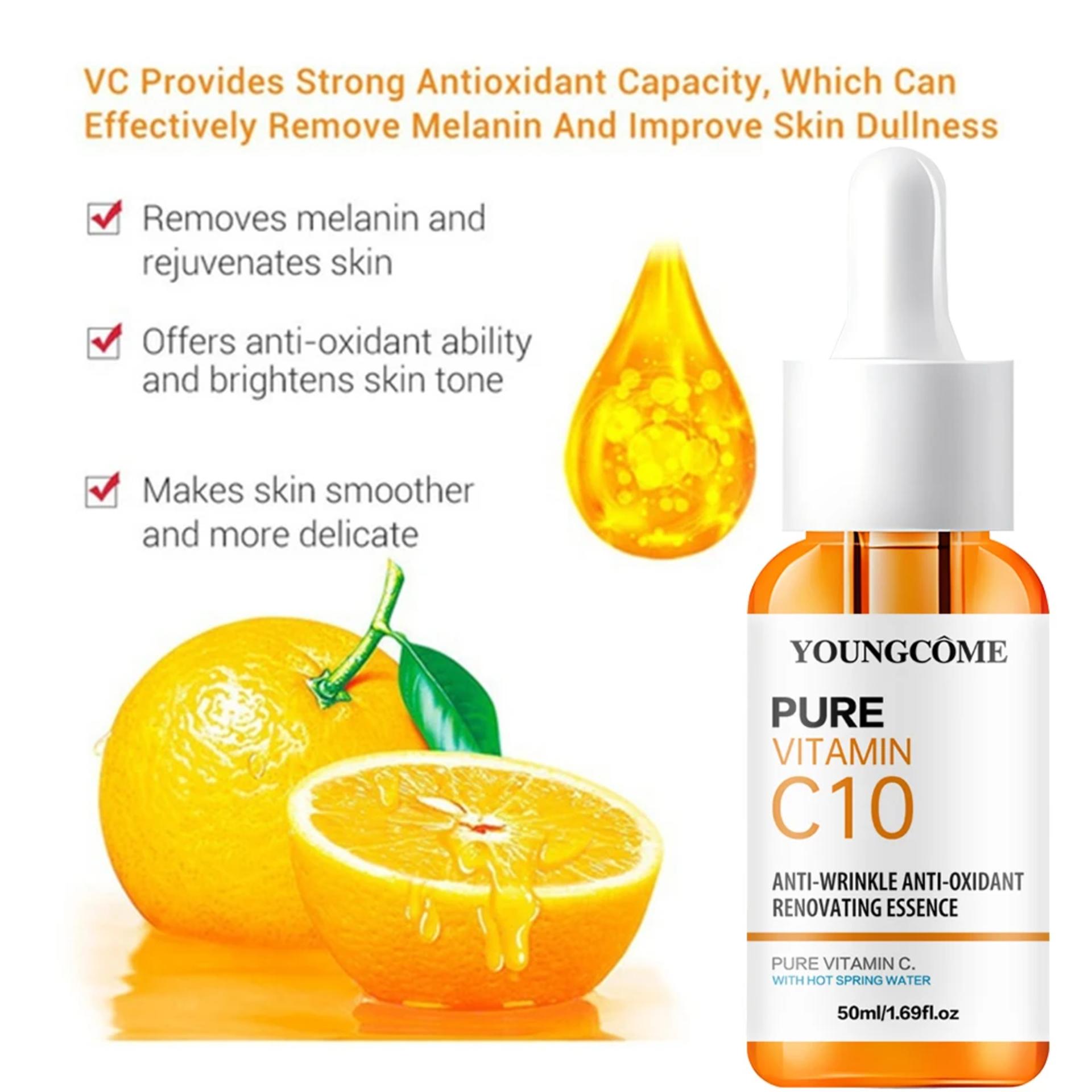 Vitamin C Facial Essence Hyaluronic Acid Dark Skin Brighten Serum Fade Fine Lines Moisturizing Repair Dull Serum Face Skin Care alternate