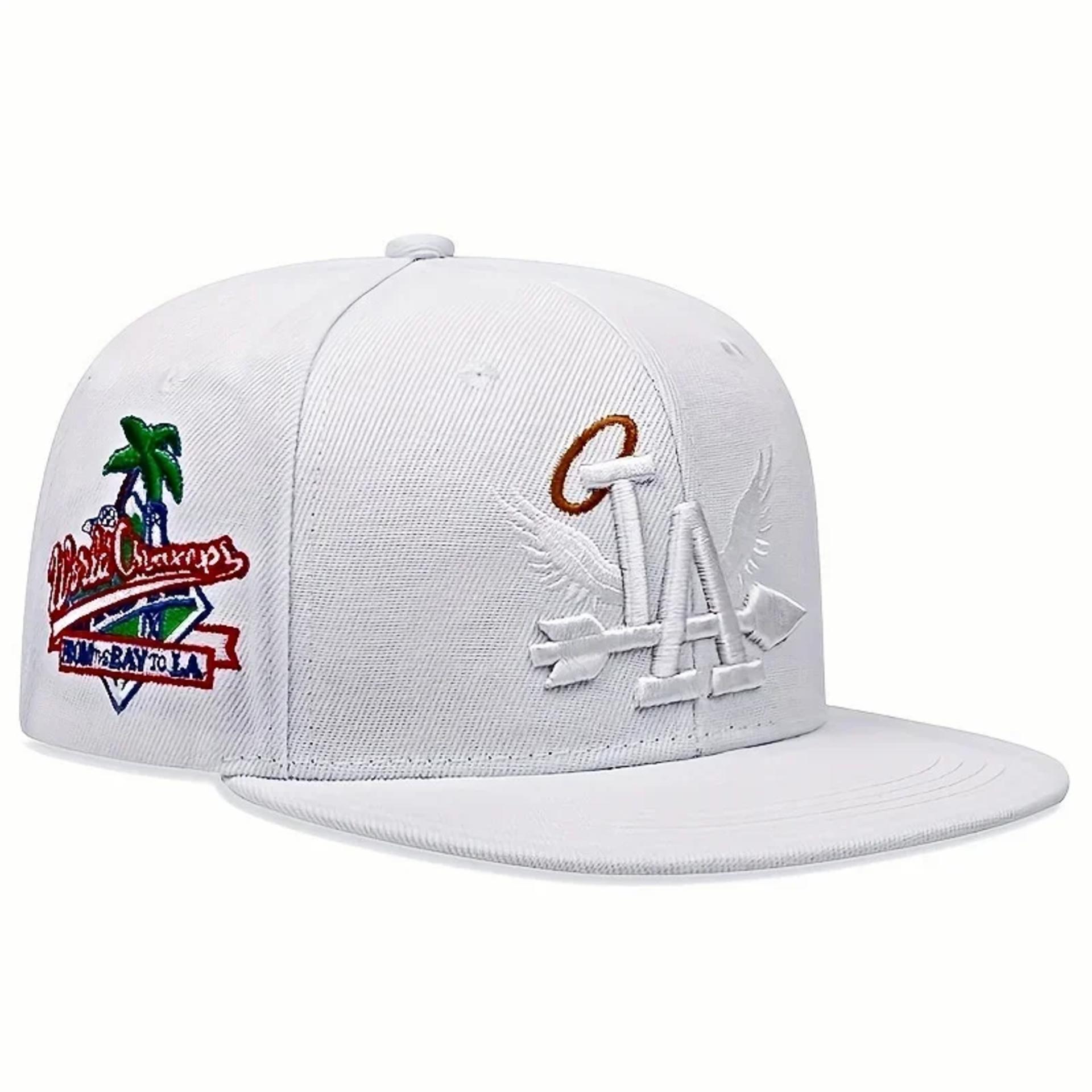 1/2/3/4PCS Fashion Unisex LA Embroidery Baseball Caps Los Angeles Snapback Hat Angel Wings Hip Hop Caps Outdoor Adjustable Hats view 3