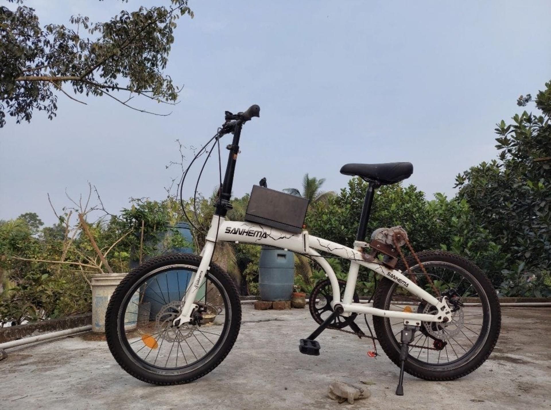 Electric bicycle duble foldable