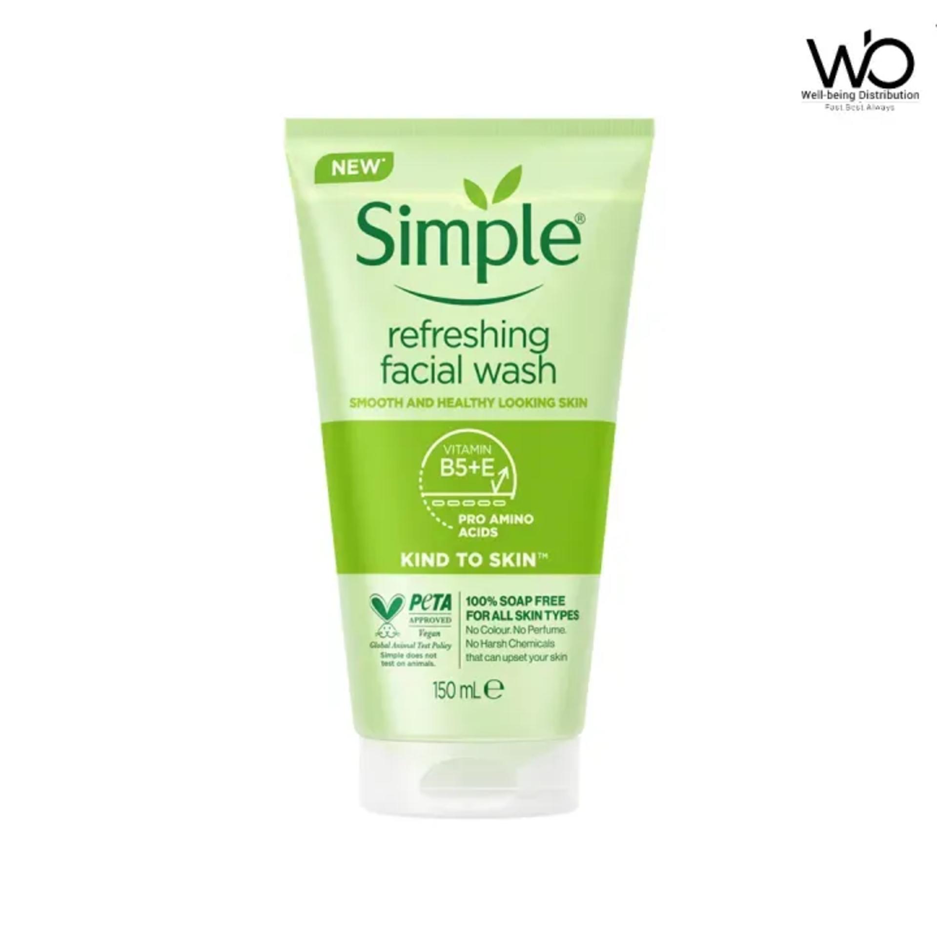 Simple 150ml Refreshing Facial Gel & Kind to Skin Wash