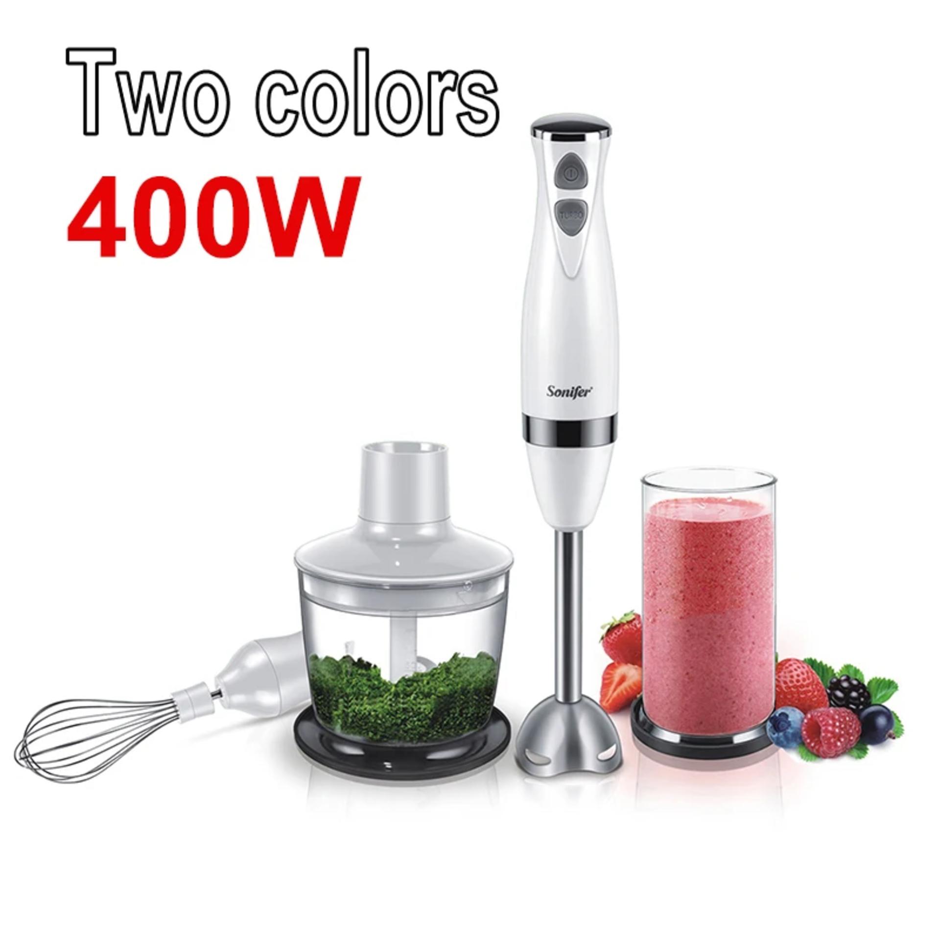 Stainless Steel Hand Blender 3 In 1 Immersion Electric Food Mixer With Bowl Kitchen Vegetable Meat Grinder Chopper Whisk Sonifer alternate