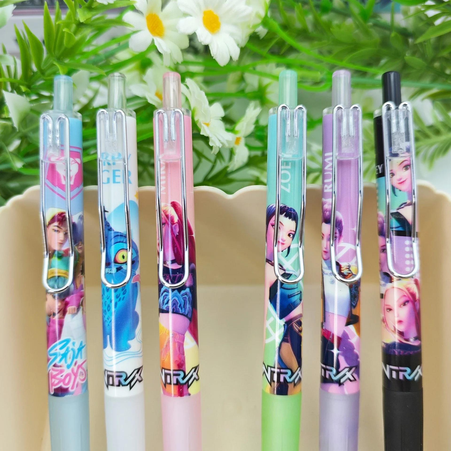 KPop Demon Hunters Anime Gel Pen 1/3/6/12Pcs - 0.5mm Student Writing Drawing Stationery Gift Supplies view 3