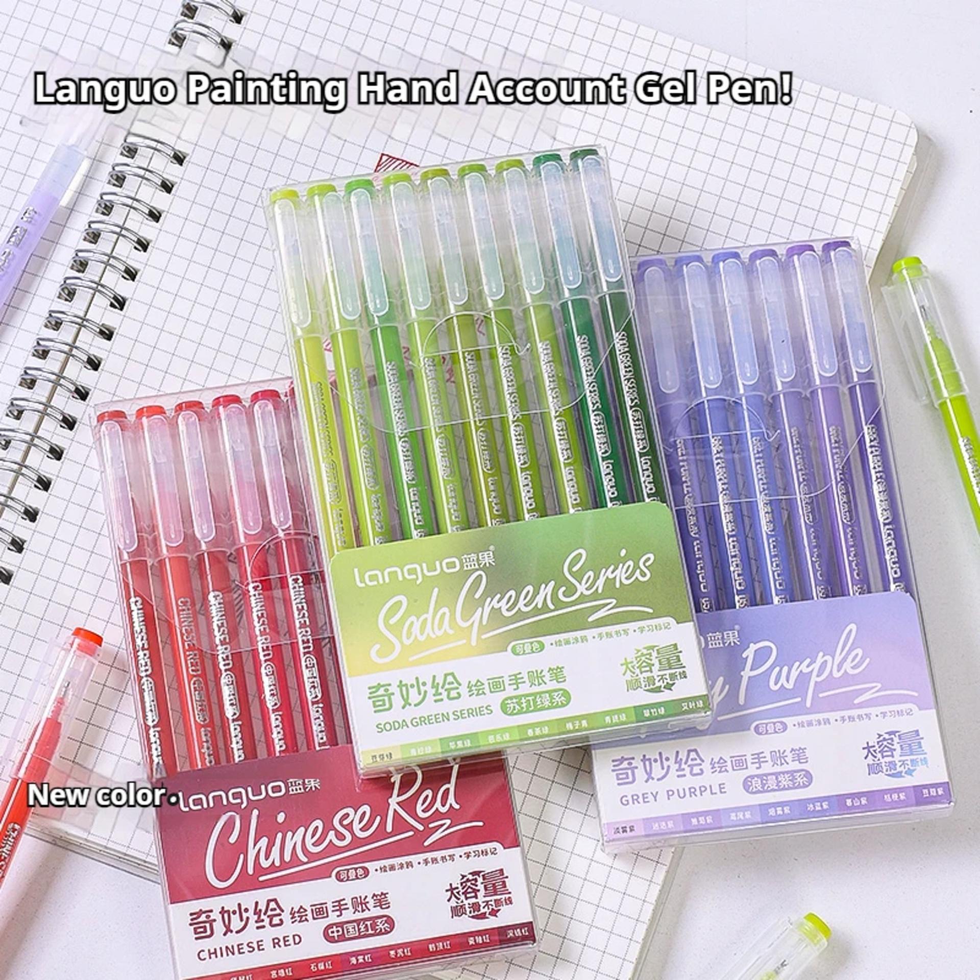 LANGUO New Colors 72/9 Colors Morandi Gel Pen Student Diary Scrapbook Painting DIY Set Color Drawing Art Markers School Supplies view 2
