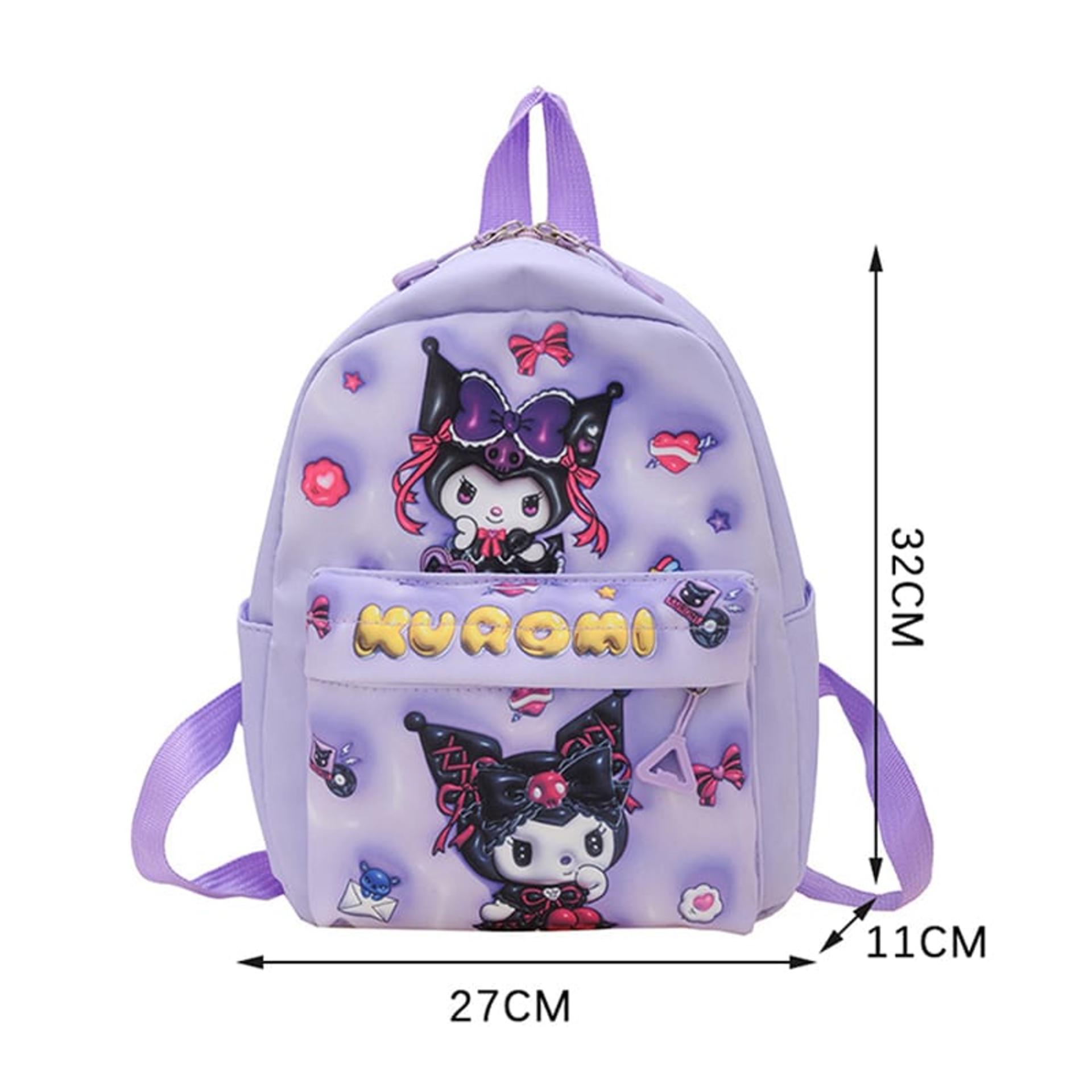 【Limited Time Only】 Cartoon Sanrio 3D Stereoscopic Backpack Kawaii Hello Kitty Kuromi Melody Cute Travel Bag Children Large Capacity Schoolbag Gifts alternate
