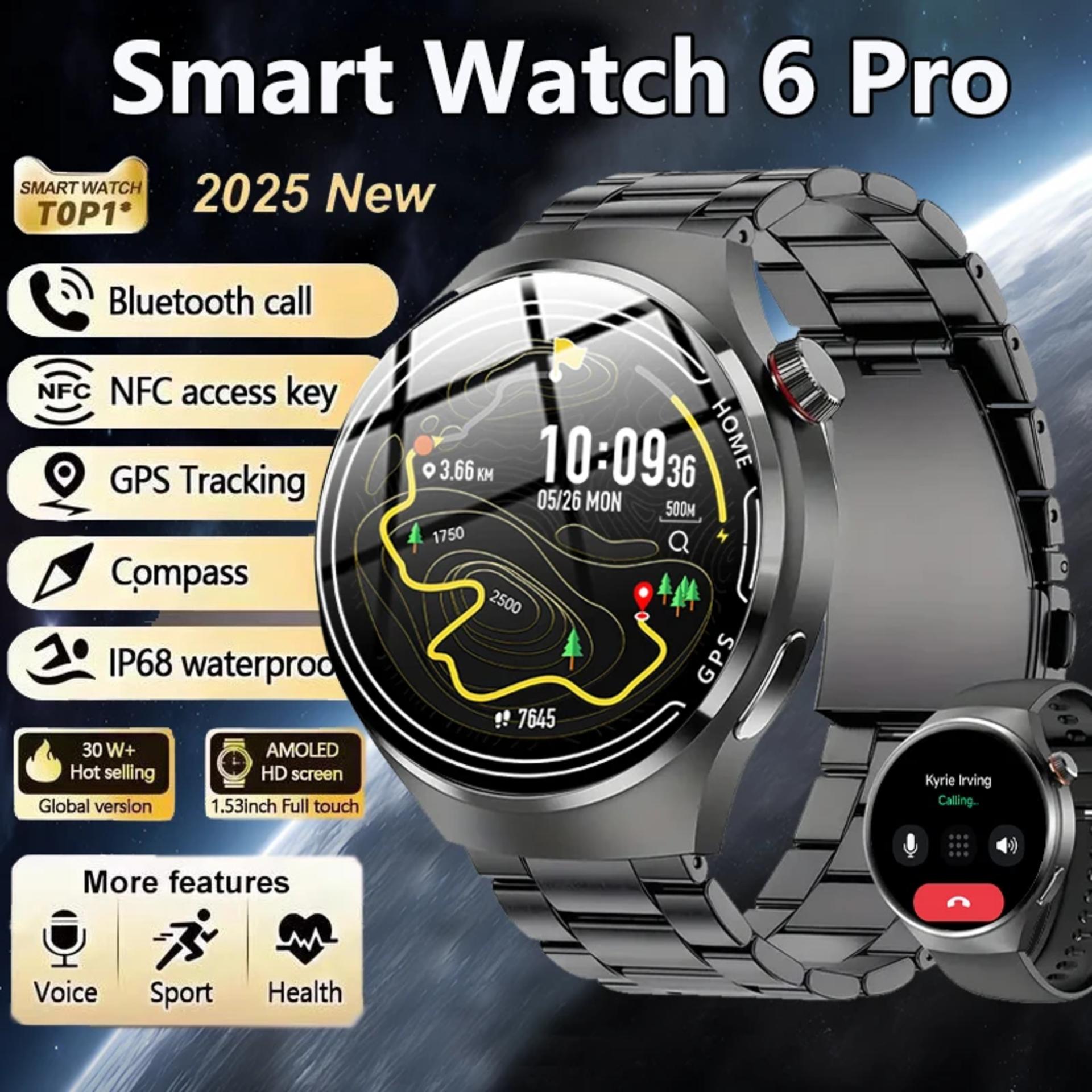 2025 New Smart Watch 10 Pro AMOLED 1.46 inch NFC Heart Rate Monitoring IP68 Bluetooth call Smartwatch Suitable For Android IOS