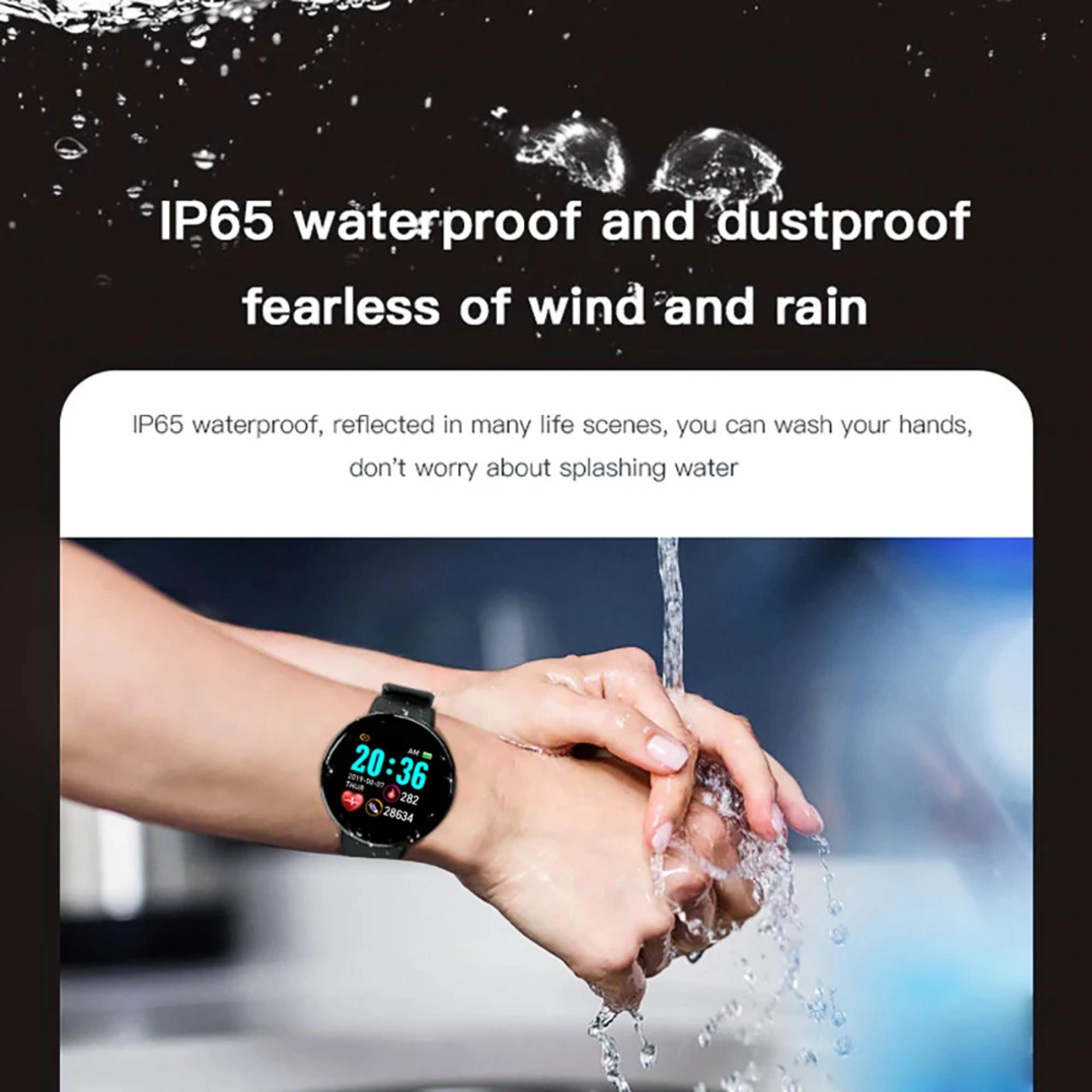 D18 Smart Watch Heart Rate Monitor Men's Women's Smartwatch Round Fitness Digital Watches for Men Women Band Bracelet PK D20 Y68 view 3