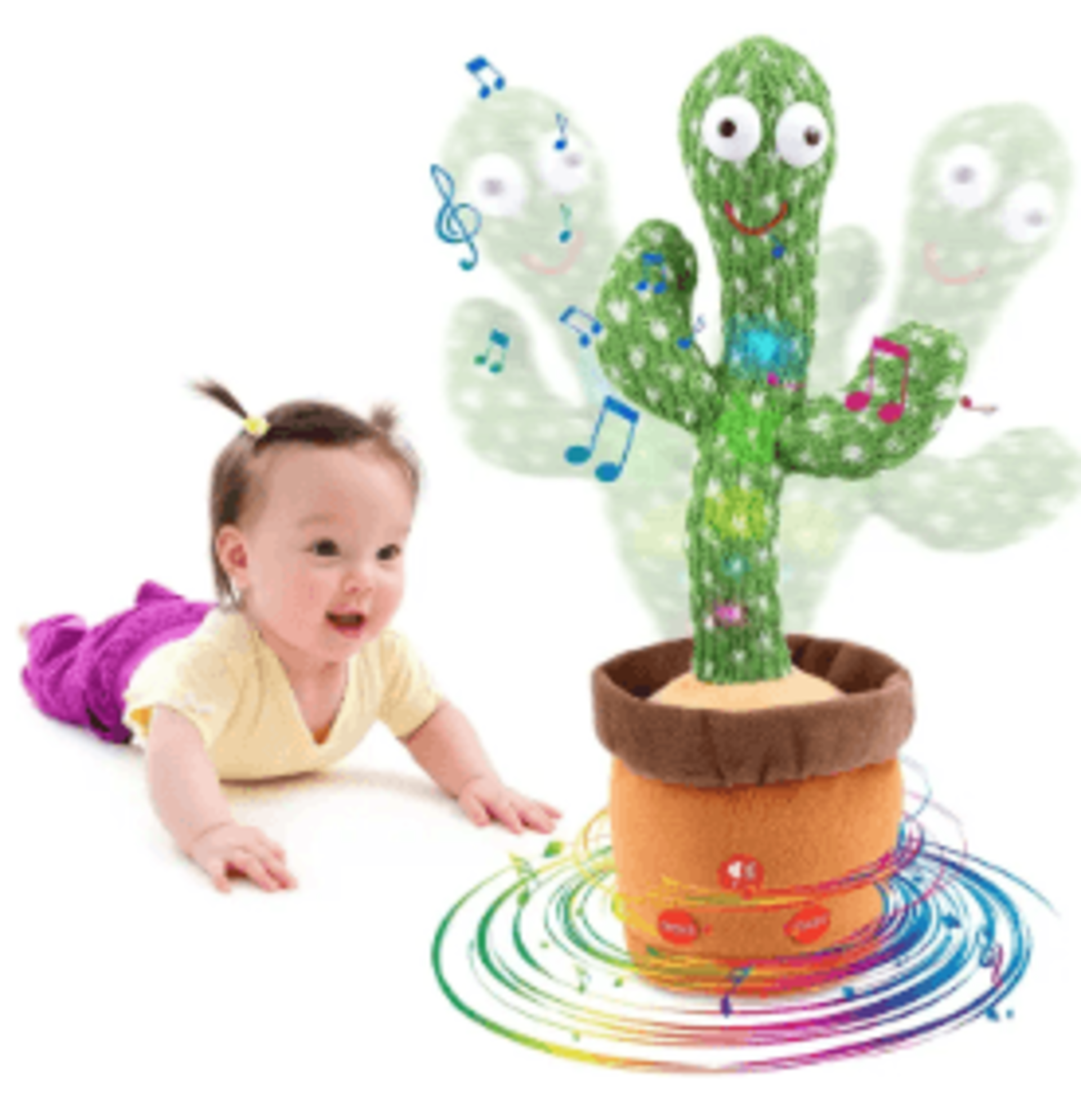 KC Cactus Plush Funny Electronic Shaking Cactus Singing Dancing Cactus