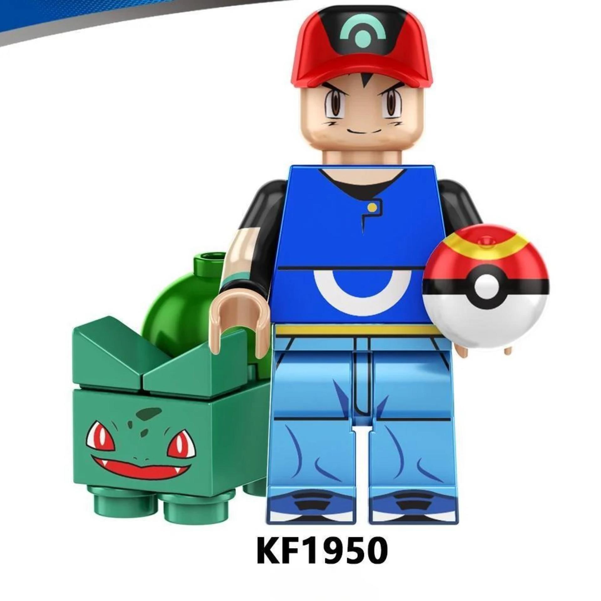 Pokemon Trainer Figures Building Blocks DIY Assembly Cartoon Educational Toy