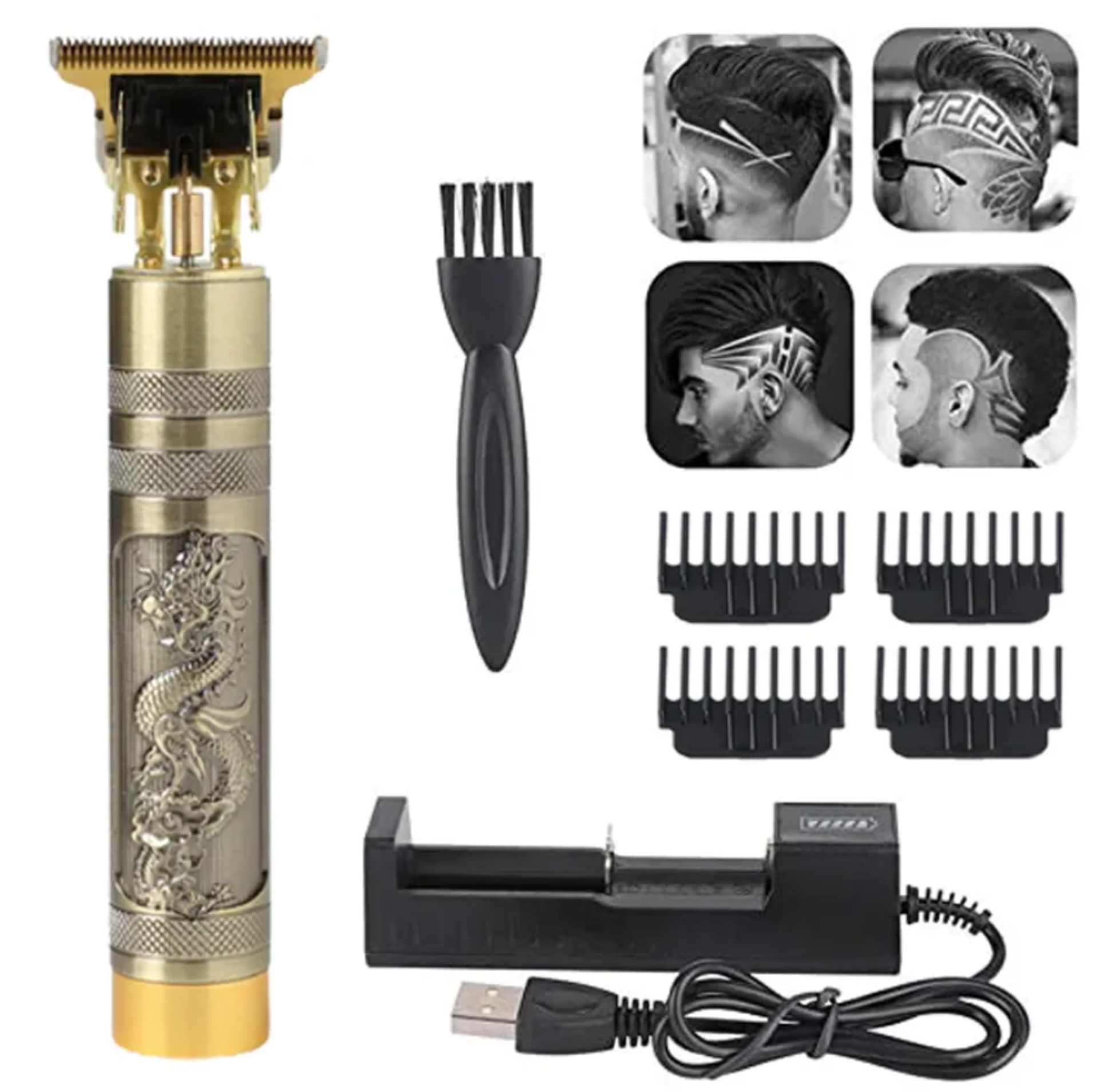 Vintage T9 Hair Cutting Machine Hair Trimmer Electric Hair Clippers Shaver Beard Trimmer Men Hair Cutting T Style Machine Rechargeable Hair Trimmer