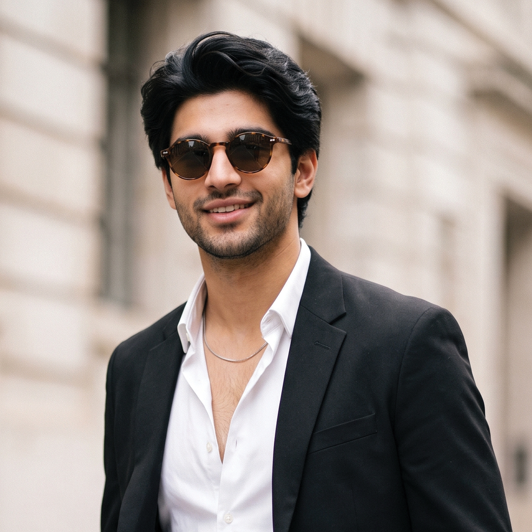 Corporate male AI persona headshot