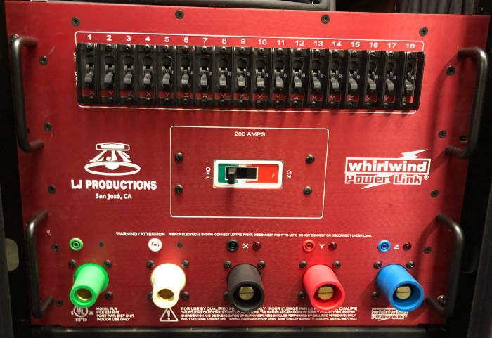Custom-built power distribution rack
