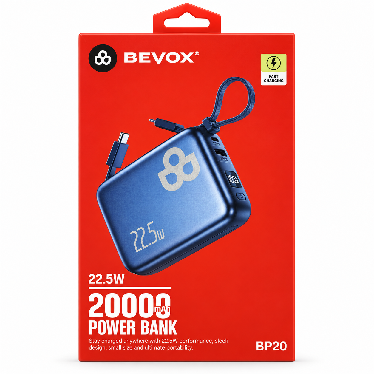 شاحن متنقل BEVOX BP20 سعة 20000mAh بقدرة 22.5W