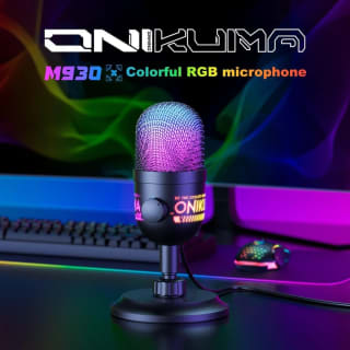 ONIKUMA M930 Studio RGB Microphone with 48KHz Capture & Smart Monitoring მიკროფონი