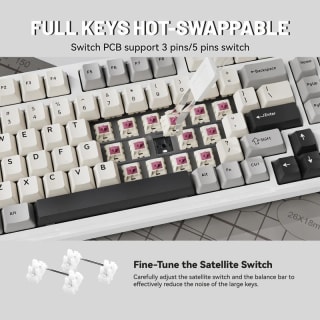 Attack Shark Keyboard mechanical X98 1KHz Gaming კლავიატურა