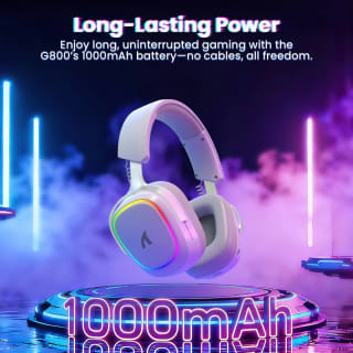 ყურსასმენი - Attack Shark Headset G800, 7.1, RGB, WL/BT/mini-jack, white