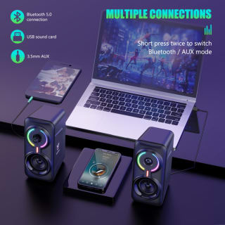 Onikuma L6 Gaming Speaker Black LED/RGB Lighting კომპიუტერის დინამიკი