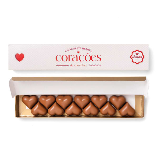 Corações de Chocolate de Leite