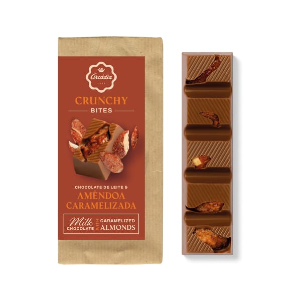 Crunchy Bites - Chocolate de Leite com Amêndoa Caramelizada