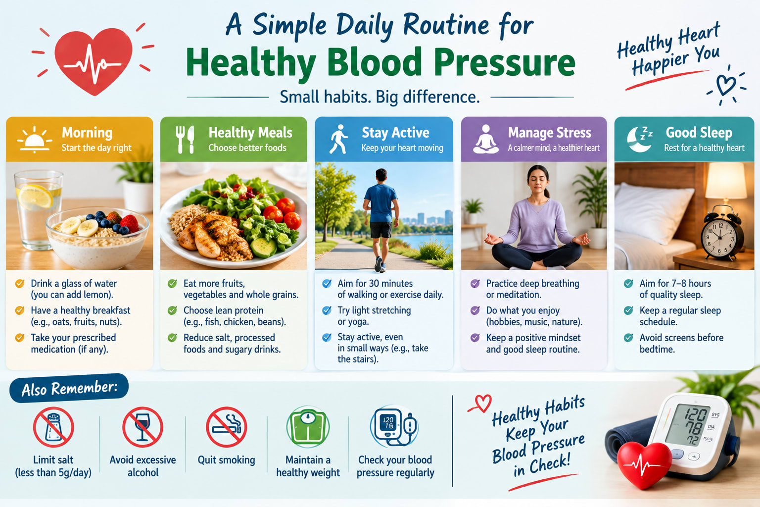 A Simple Daily Routine for Healthy Blood Pressure