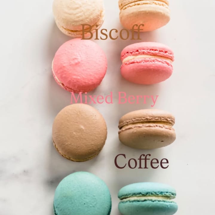 Different flavour macarons