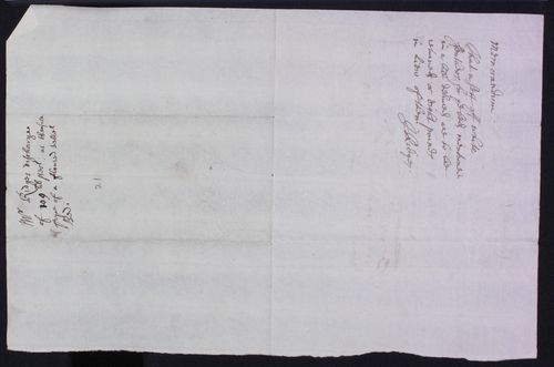 Hamilton Account F/2/380/21 : Reverse of folio and reverse of folio rotated