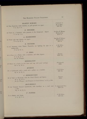 Hamilton Palace Collection Illustrated Priced Catalogue 1882, (Lennoxlove House) : Page 019