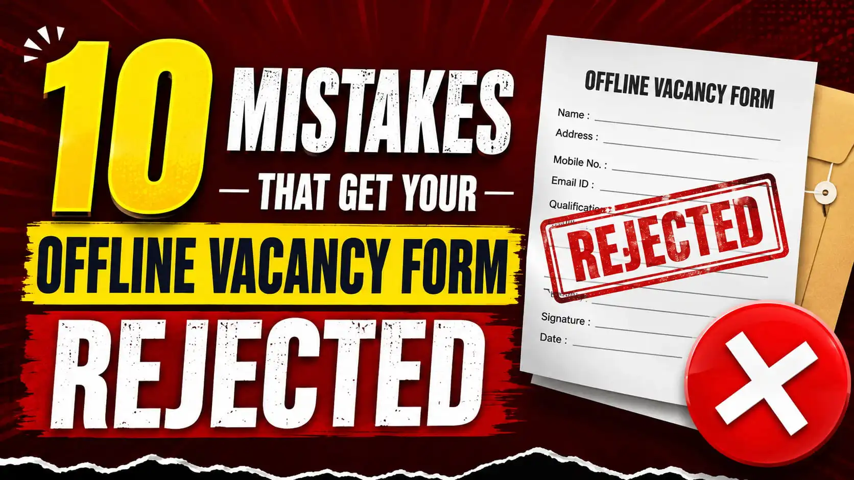 10 Mistakes That Get Your Offline Vacancy Form Rejected