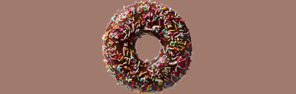 DONUT DARK COLOR SPRINKLES 