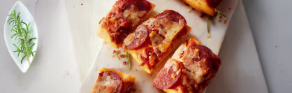 Topped flatbread chorizo