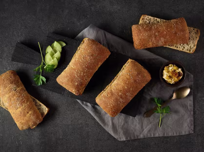 Danish sandwich roll wheat-oat pre-sliced