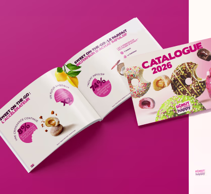 Surprenez vos clients avec des donuts et des mini beignets Donut Worry Be Happy