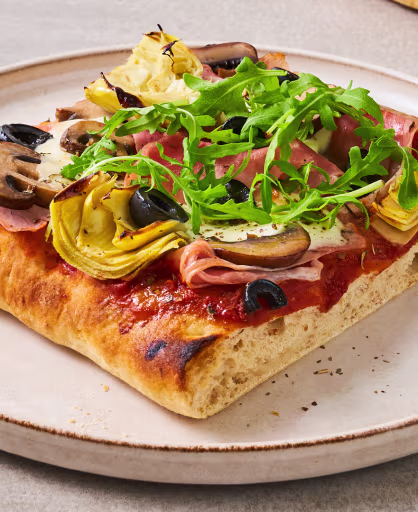 Recipe/ Schiacciata Capricciosa with cotto and vegetables