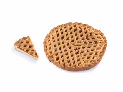 Meruňkový mřížkový koláč s tvarohem