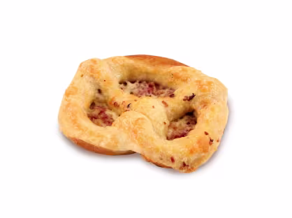 Laugenbrezel mit Käse & Schinken