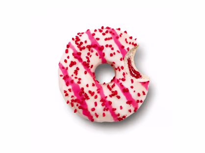 Donut z nadzieniem o smaku truskawkowym