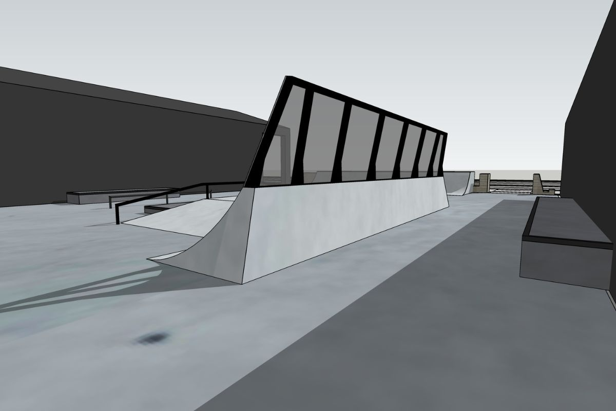 A skatepark design and build for APB in Charlotte